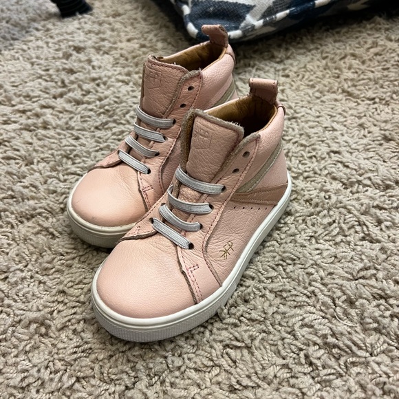 Freshly Picked leather pink high top sneaker shoes girl size 7 - Picture 6 of 7
